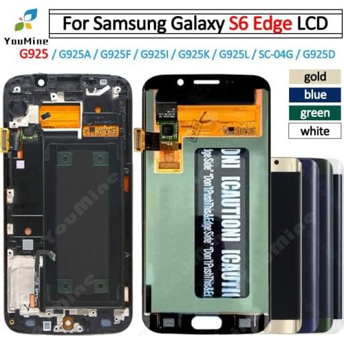 Super AMOLED For Samsung Galaxy S6 Edge G925 G925F LCD Display Screen +Touch Panel Digitizer Assembly For Samsung S6 Edge LCD