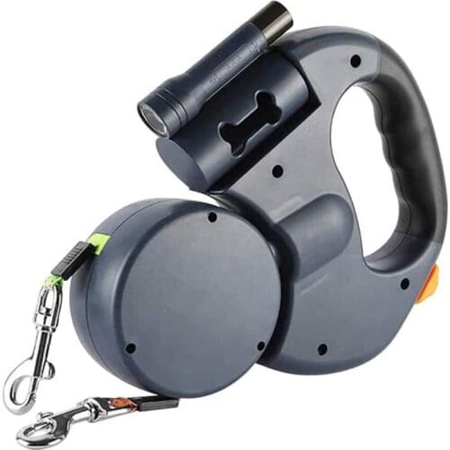 LED Automatic Retractable Traction Rope With Two-headed And Plastic Bag Box Dog Leash Dog Chain Pet Supplies Dog Accessories