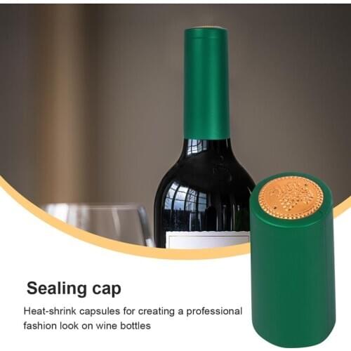 100pcs Heat Shrink Film Sealing Cap Wine Bottle Film Wine Heat Shrinkable Cap