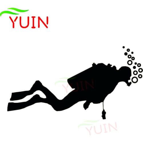 Diver Diving Ocean Extreme Sports Car Stickers Fashion Body Decoration PVC Waterproof Sunscreen Stickers Can Be Customized Color