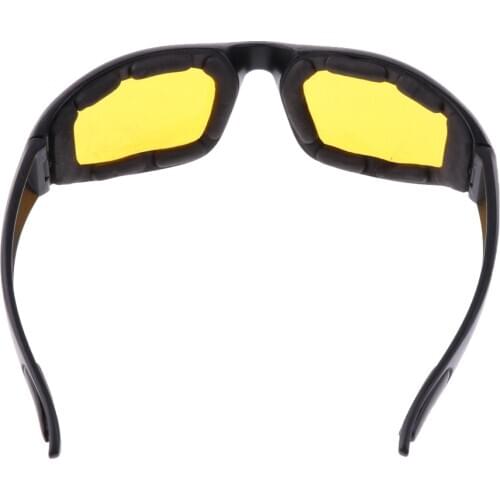 UV Protection Dustproof Motorcycle Riding Goggle Glasses with Yellow Lens