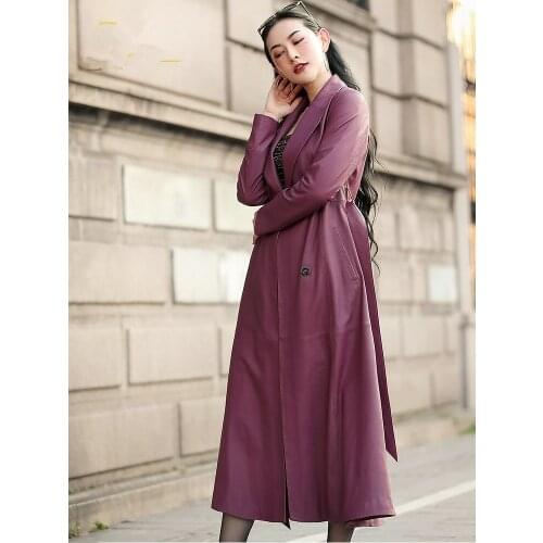 2020 Genuine Leather Jacket Autumn Jacket Women Real Sheepskin Coat Female Korean Long Trench Coats Chaqueta Mujer MY