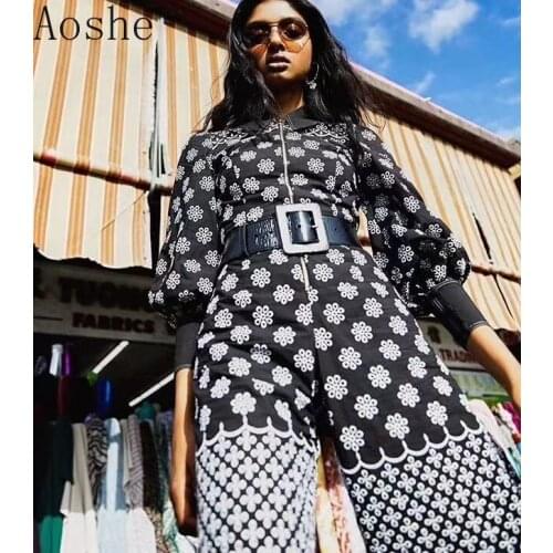 2020 Autumn Fashion Elegant Lapel Womens Suit Zipper Cardigan Embroidery Fashion Hollow Wide Leg Pants Suit