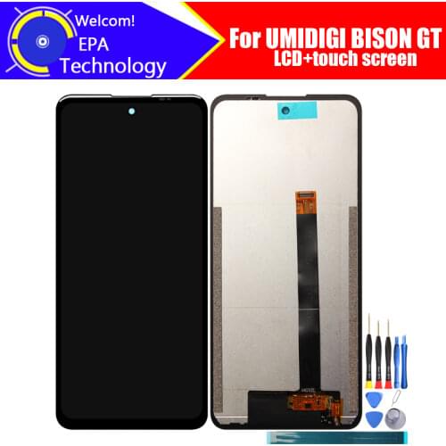 UMIDIGI BISON GT LCD Display+Touch Screen Digitizer 100% Original Tested LCD Screen Glass Panel For BISON GT+tools+ Adhesive