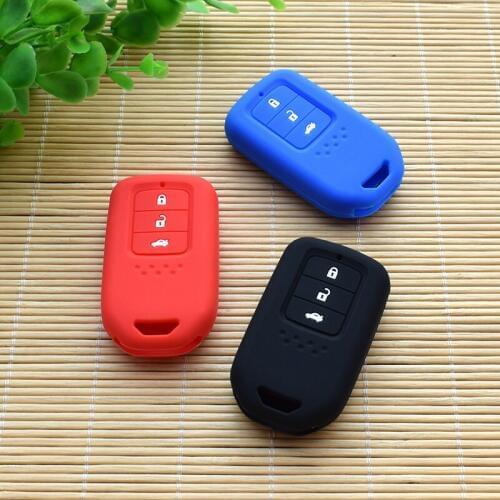 10 units Silicone Car Key Cover case for Honda Accord 9 Crider 3 Buttons Smart Car key Protection shell accessories