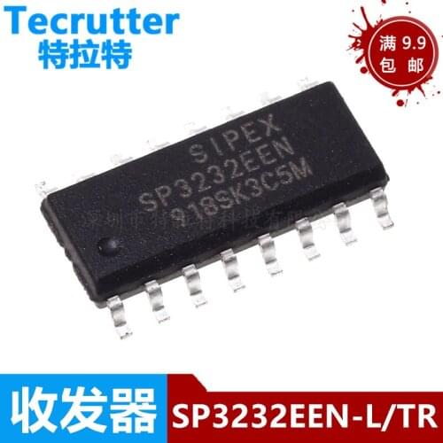 10pcs/lot SP3232EEN SP3232 SOP-16 True +3.0V to +5.5V RS-232 Transceivers