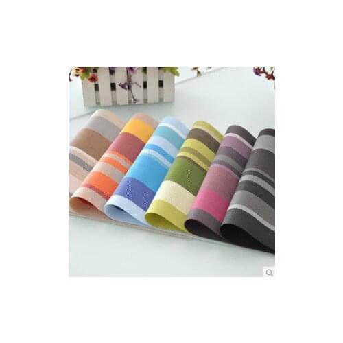 European Tasteless Environmental Fresh PVC Waterproof Insulation Mat Mat Coasters Stripes Placemat 2 Pcs