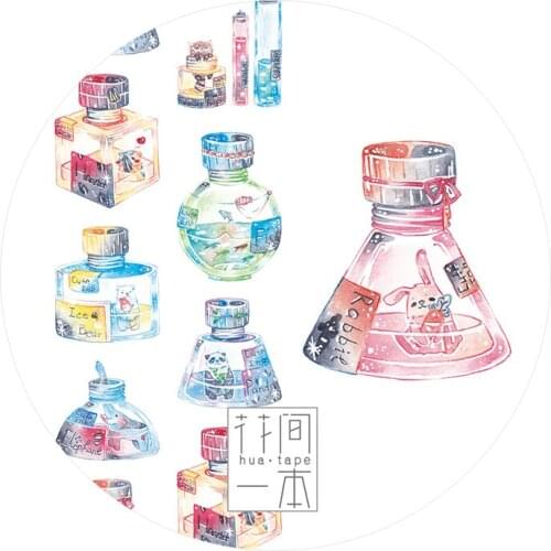 3.3cmx10m Paper Adhesive Cute Animal Color Inks Masking Tape Sticker