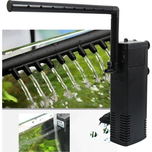 3 in 1 Filter for Aquarium Fish Tank Filter Mini Fish Tank Filter Aquarium Oxygen Submersible 220V Water Purifier EU Plug