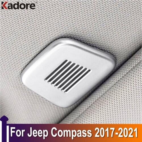 Car Styling Interior Accessories For Jeep Compass 2017 2018 2019 2020 2021 Matte Loudspeaker Auto Stereo Speaker Cover Trims