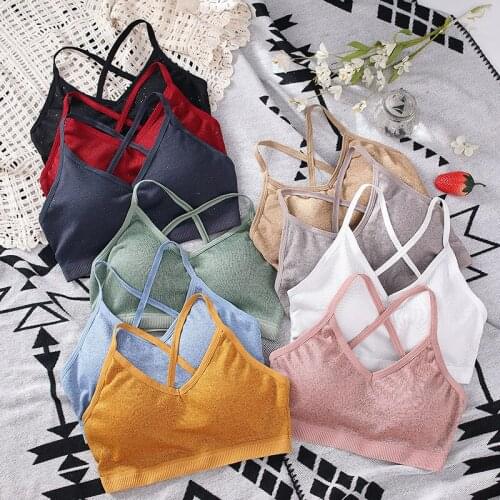 WYS.JL Push Up Solid Bra Elastic Gathering Bralette Summer Anti-light Korean Style Wild Bra Tube Top Sexy Seamless Wire Free Bra