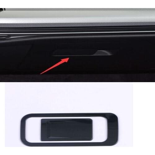 For Volkswagen Golf 8 MK8 R 2021 2022 Stainless Steel Carbon Fiber Inner Glove Box Copilot Toolbox Strip Decorative Cover Trim