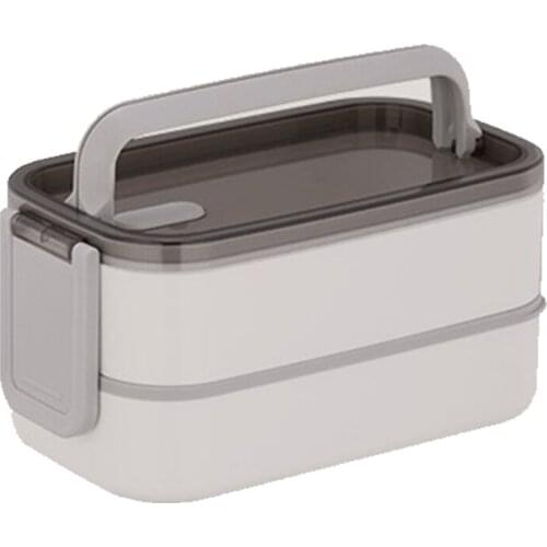 Japanese Style Double Layer Plastic Material Lunch Box with Microwave Oven Bento Boxes for Childrens Students for School