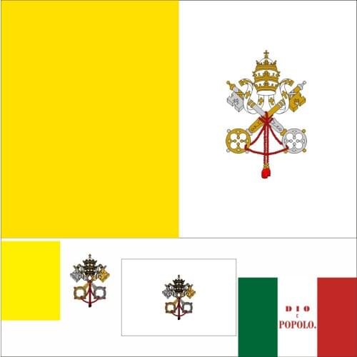 Vatican City Flag 3X5FT 100D Polyester Double Stitched High Quality flag