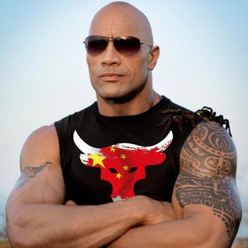 Megalith Qiang Sen sleeveless T-shirt mens Bull Head sports fitness vest cotton sweat-absorbing large size mens clothing