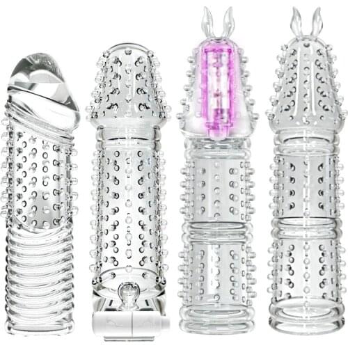 Crystal sets vibrating sex wolf teeth mens penis covers husband and wife toys adult sex products