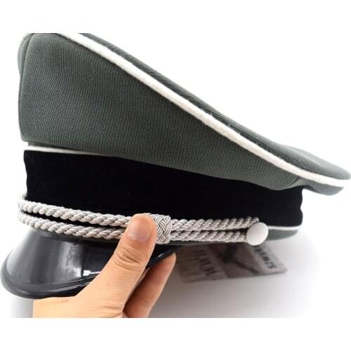 REPLICA WWII WW2 GERMAN WHIPORD VISOR HAT HAT SWEAT RING M LEATHER