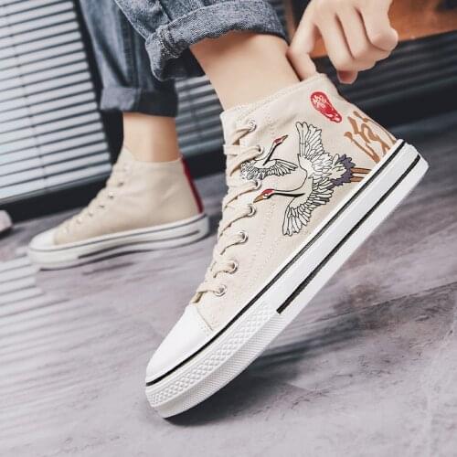 Zapatos De Lona Sneakers Casual Shoes Mens Sapatenis Masculino Men Black Man Canvas High Top Lightweight