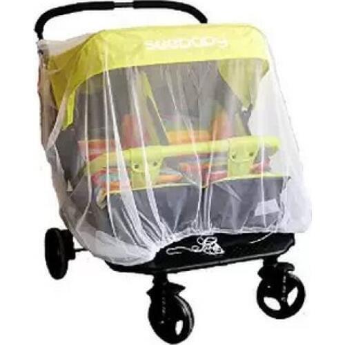 Newborn twin Stroller Mosquito Net For Twins Baby Buggy Pram Protector Fly Midge Insect Bug Cover Infants Twin Pushchair Net Bar