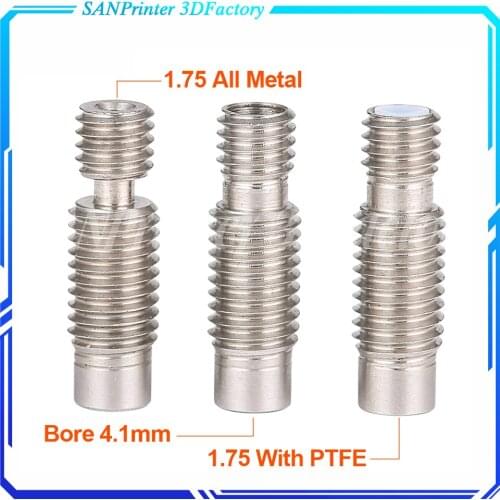 Mellow 1Pcs Super Smooth Heat Break For E3d V6 Hotend Heater Block 1.75mm Filament 3d Printer Nozzle Throat Accessories