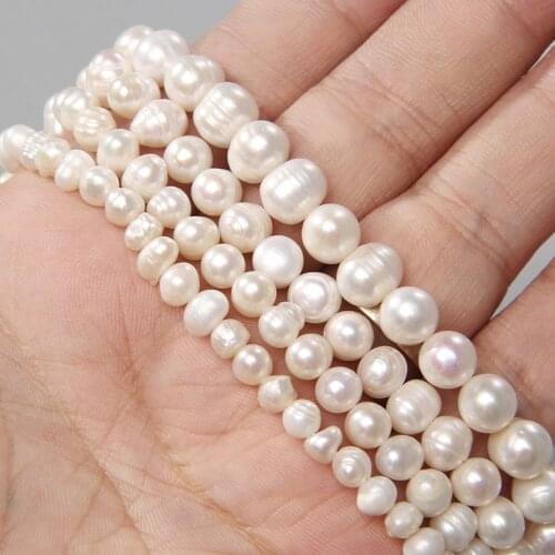Real Natural Pearls Beads Freshwater Pearl Bead Baroque Loose Perles For DIY Craft Bracelet Necklace Jewelry Making 14" strand
