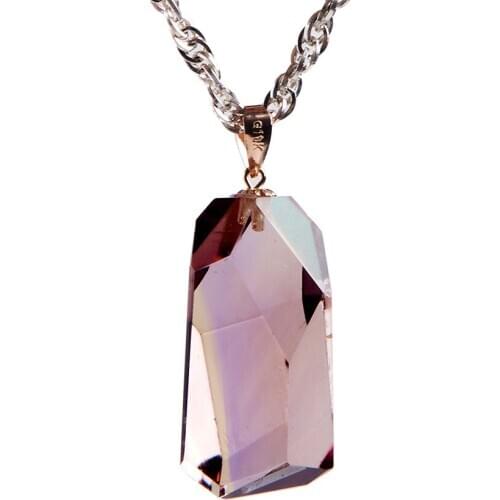 2019 Newly Genuine Natural yello Purple Crystal Quartz Water Drop Shape Pendant AAAA Fashion Crystal Stone Pendnat