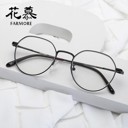 Glasses frame can be matched with nearsightedness female eye protection blue light mobile phone computer flat light eyes frame