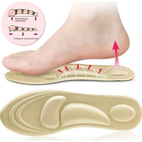 1 Pair Foot Master Memory Foam Orthopedic Insoles For Shoes Women Men Flat Feet Arch Support Massage Plantar Fasciitis Sport Pad