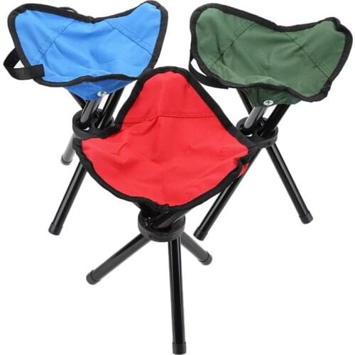 Portable NEW Folding Chair Outdoor Camping Hiking Fishing Picnic Garden BBQ Stool Tripod Feet Fishing Chair Folding