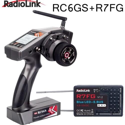 RadioLink RC6Gs 2.4G 6CH RC transmitter Car Controller With R7FG Gyro Receiver for RC Car Boat Accessories