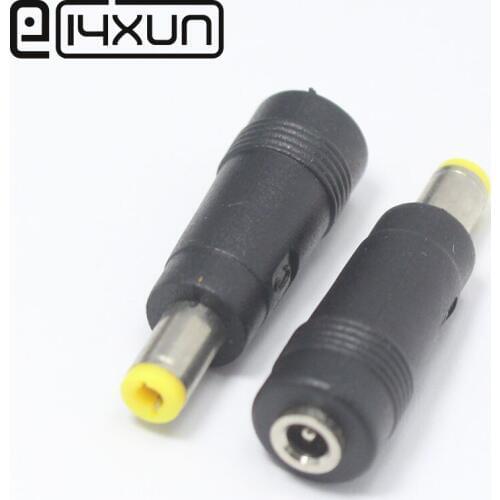 EClyxun 3.5x1.35mm female to 5.5x2.5mm Yellow Head Male Plug DC Power Connector Adapter Laptop 5.5*2.5 to 3.5*1.35