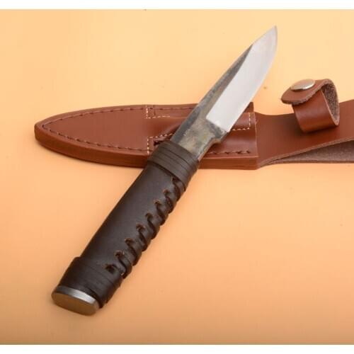 Rose Deer Tactical Survial Self-Defense Straight Knife ABS Handle Fixed Blade Knife for Climbing, Riding, Camping