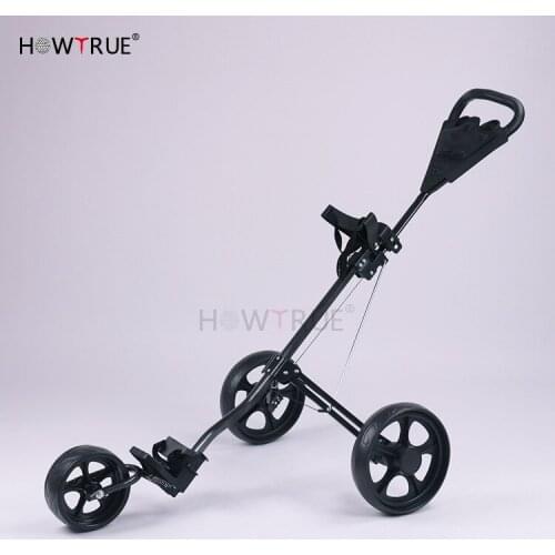 Outdoor Sports Goods Quickly Folded Storage And Disassembly Wheels Three-wheeled Golf Trolley