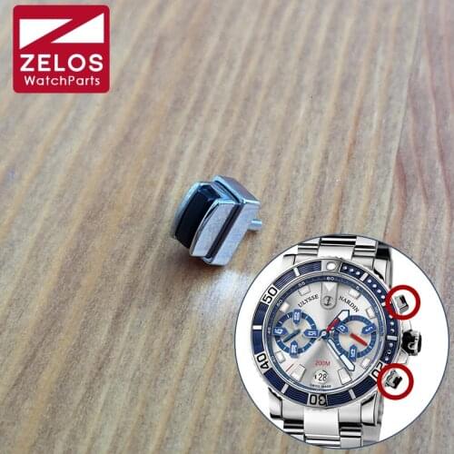 UN waterproof watch pusher for Ulysse Nardin Diver 42.7mm chronograph watch press push button watch parts
