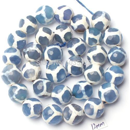 High Quality 12mm Pretty Natural Multicolor Agates Onyx Faceted Round Shape DIY Gems Loose Beads 15" Jewellery Making w1831