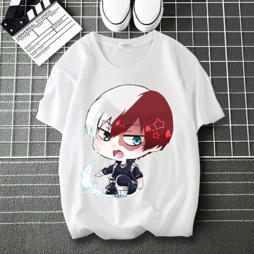 My Hero Academia Kirishima Eijiro Cartoon Print High flexibility T-Shirt Round Collar Short Sleeve Modal Shirt T shirt