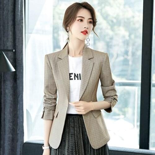 High Quality Fabric Long Sleeve Formal Uniform Designs Blazers Jackets Coat for Women Business Work Wear Blaser Tops Clothes