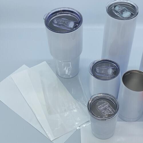 XHL-SUB155170 Transparent Sublimation Shrink Film Sleeve Shrink Wrap for Sublimation Business Card Blanks