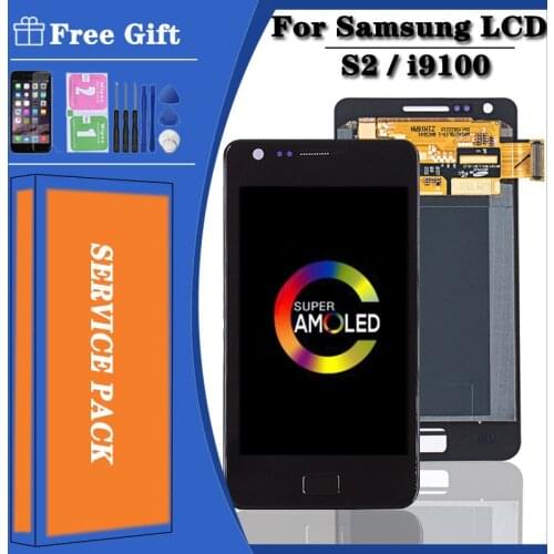 4.3"ORIGINAL For SAMSUNG Galaxy S2 i9100 I9100 LCD Display Touch Screen Frame Digitizer For Samsung S2 i9105 Assemble lcd
