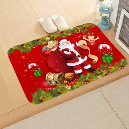 2022 Outdoor Carpet Merry Christmas Decoration for Home Christmas Mat Ornaments Garland New Year Noel Santa Claus Xmas Snowman