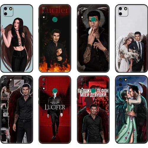 Black tpu Case For Huawei Y9S Y6S Y8S Y5P Y7P Y8P Case For Huawei Y5 lite Prime 2018 Y6 2019 Cover Romance Club Lucifer