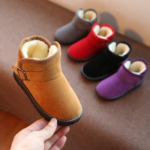 Kids Boots Winter Boys Girls Thicken Snow Boots Colorful Children Keep Warm Cotton Booties Non-slip SCW007