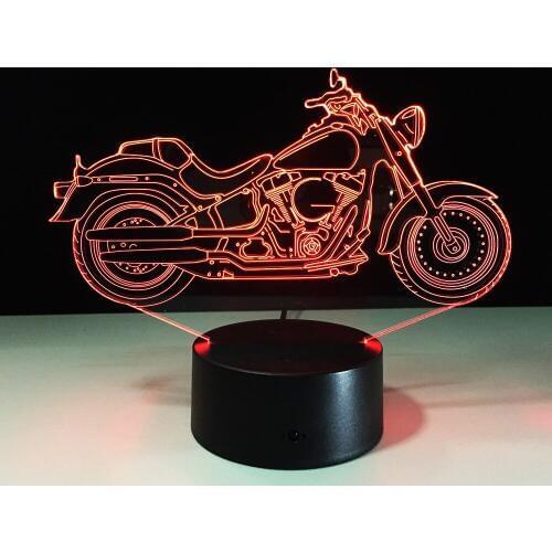 Motor Shape USB 3D LED Lamp Night Light Acrylic Table lamp Touch 7 Colors Changing Motorcycle Sleeping Lamparas Light for Gift