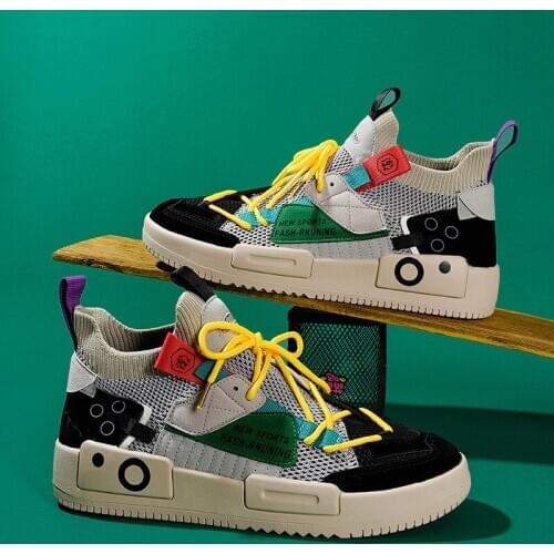 Fashion Autumn Shoes Men Sneakers Patform Rubber Shoes Men Patchowark Mens Sneakers High Top Sneakers Zapatillas Para Hombre