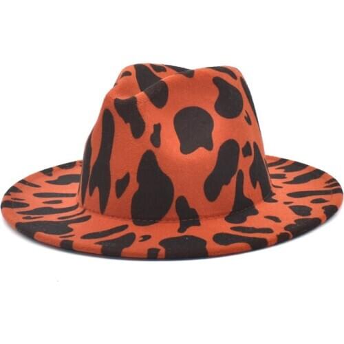 New Classic Cow Hats Fedoras Women Wool Felt Khaki Jazz Caps Men Wide Brim Cowboy Hat Dropshipping NN3