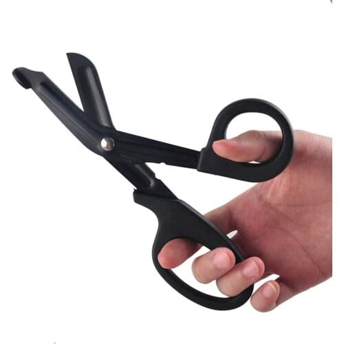 Trauma First Aid Shears Paramedic Medical Scissors Bandage Multi Function Metal cutting scissors For Healthcare Black Hand tools