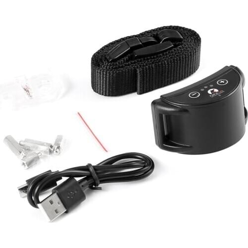 PaiPaitek PD258-S Pet Dog Training Collar Anti-barking Collar Electric Shock Adjustable Nylon Strip USB Charging Dog Trainer