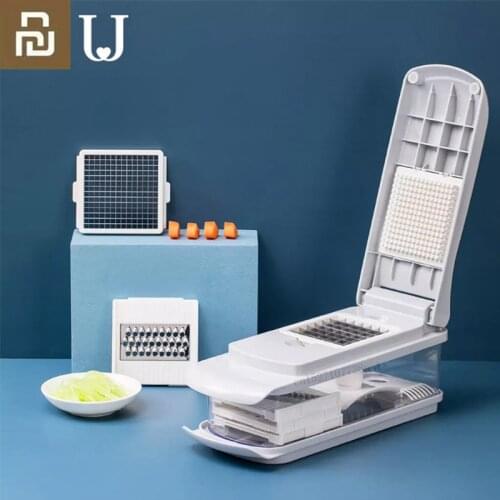 Youpin Jordan&Judy Manual Vegetable Cutter Slicer Dicer Fruit Melon Peeler 6 In 1 Multifunctional Onion Chopper With Container