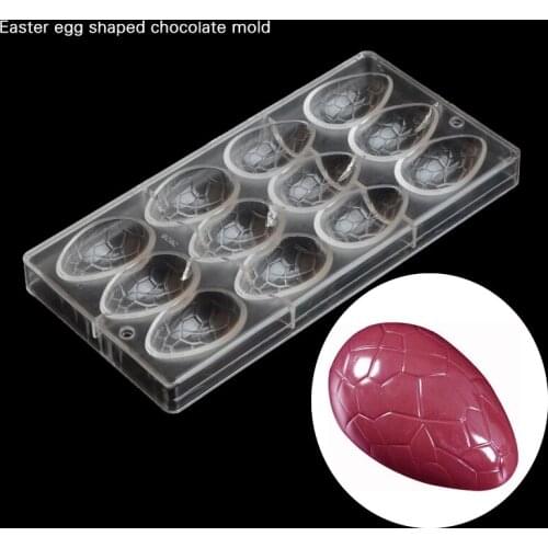 Easter Egg Clear Polycarbonate DIY Home Making Plastic Chocolate Mold PC Moulds