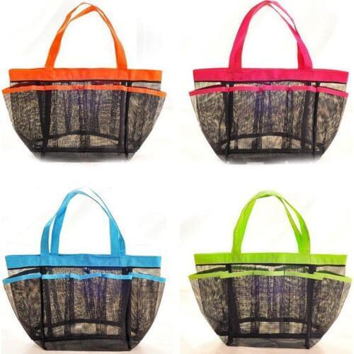 Portable Large Capacity Mesh Shower Tote Storage Organizer Bathing Container Useful